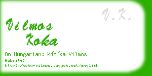 vilmos koka business card
